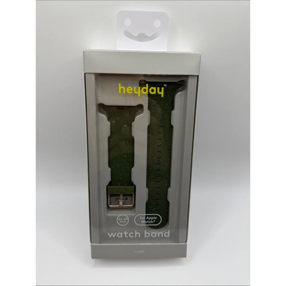 heyday Olive Green Speckled‎ Silicone Apple Watch Band GEN 3